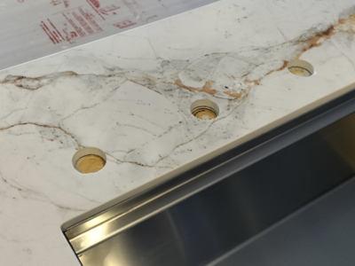 Drilling Faucet Holes